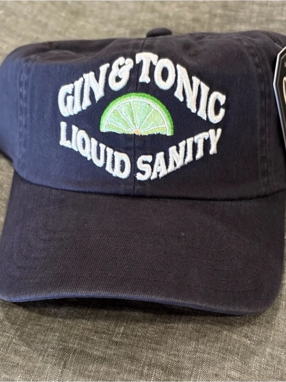American Needle Gin & Tonic Liquid Sanity Navy Baseball Cap Hat NW